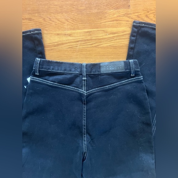 Pacsun flare NWT high-rise size 26 black with white stitching, no pockets - Picture 12 of 15